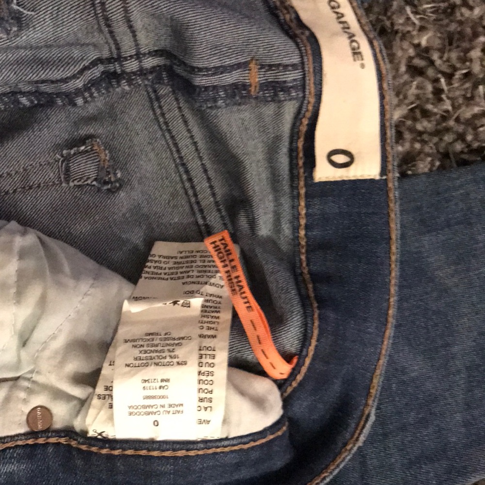 Garage size 0 Taille Haute High Rise blue jeans - Picture 3 of 3